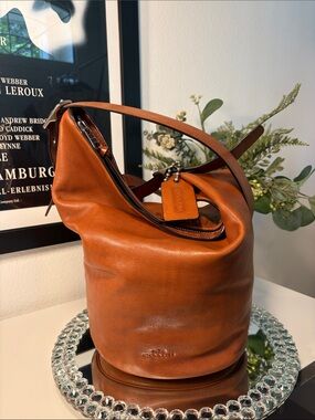 COACH Bleeker Legacy Large Soft Port Duffle Bag In British Tan